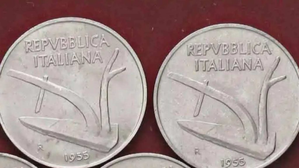 valore moneta 10 lire anno 1955