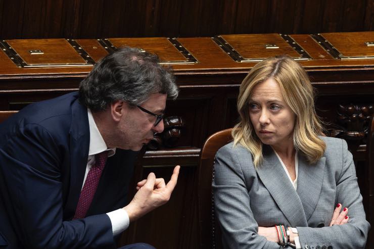 Giancarlo Giorgetti e Giorgia Meloni