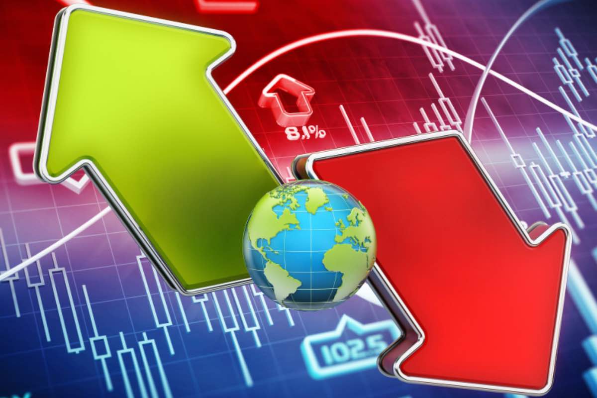 Globo su sfondo di grafici finanziari