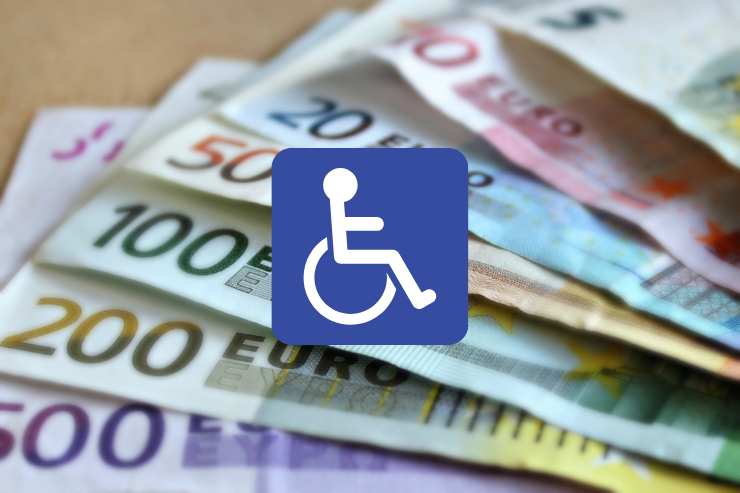 banconote e simbolo disabilità