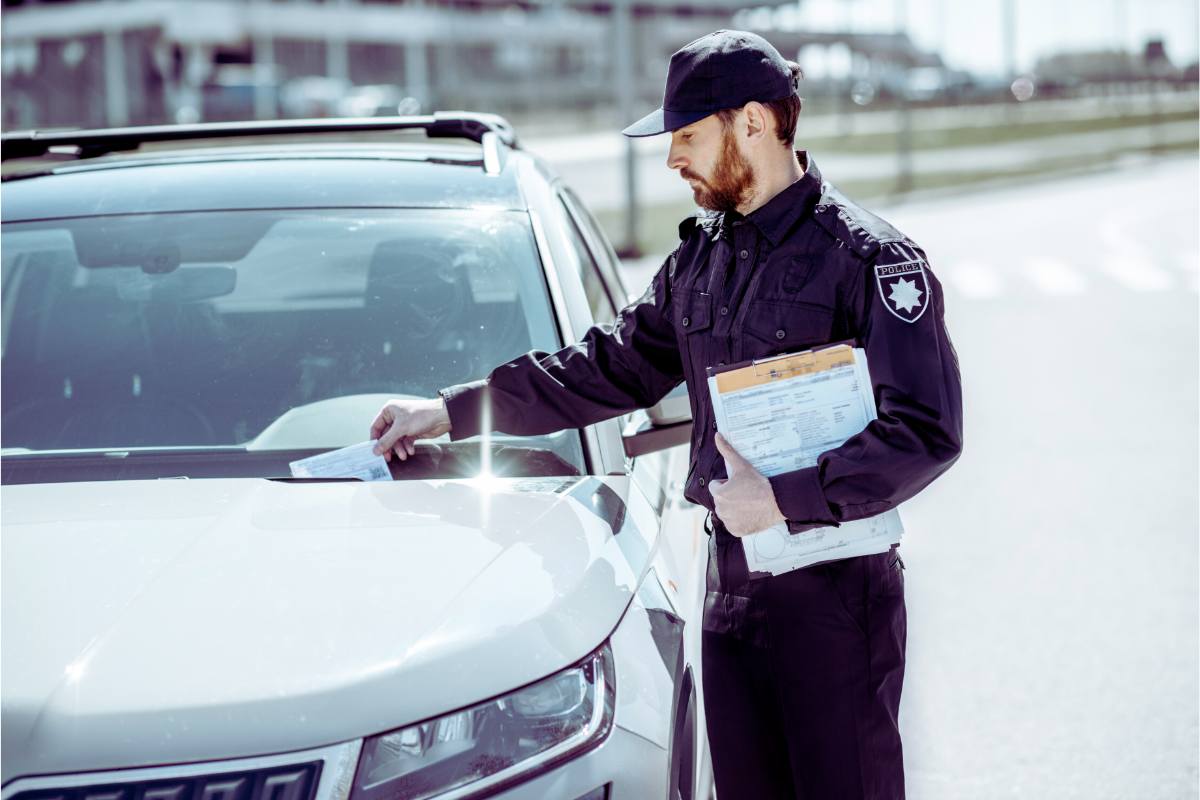 poliziotto fa multa