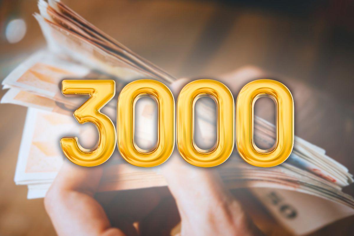 3000 cifra e banconote euro