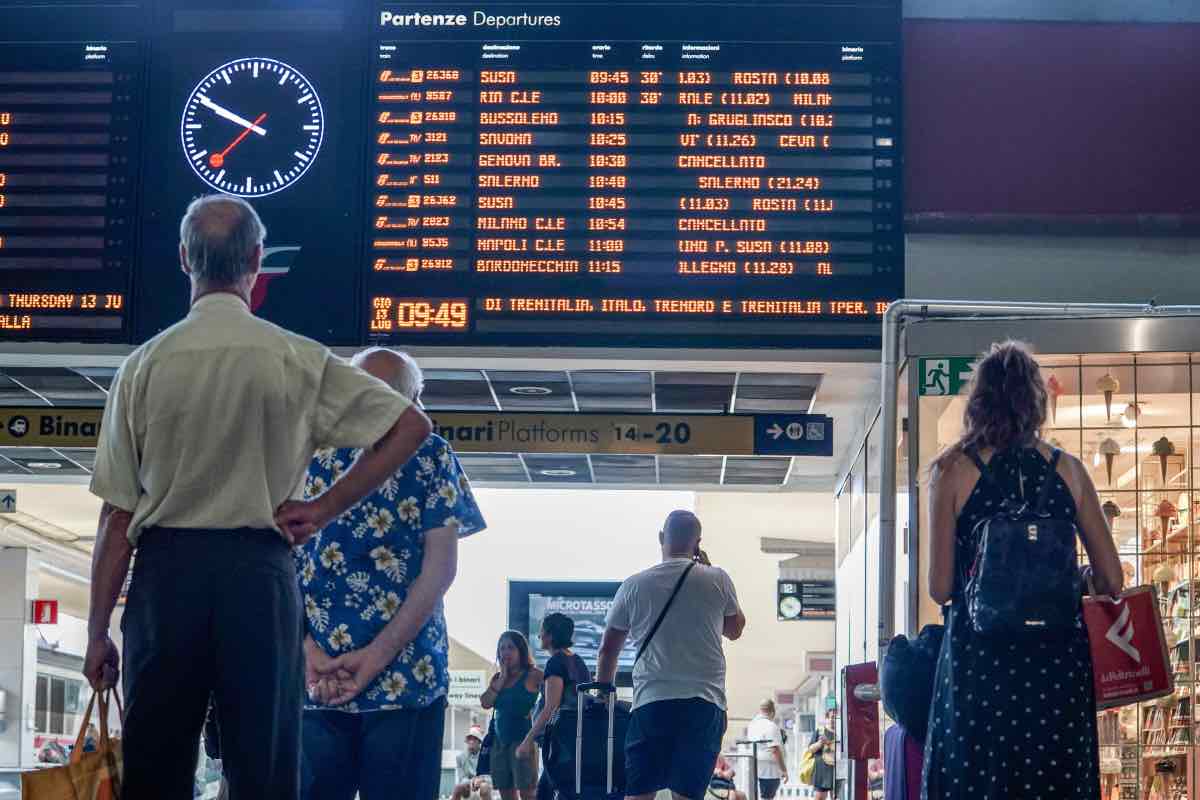 Pendolari alla stazione