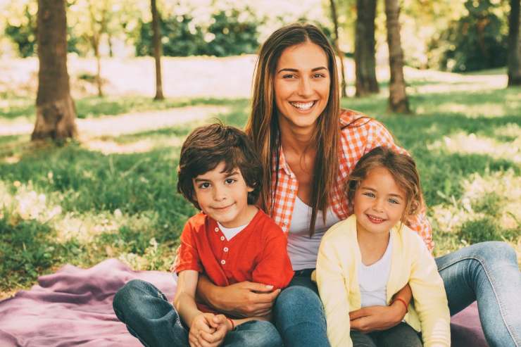 mamma con figli