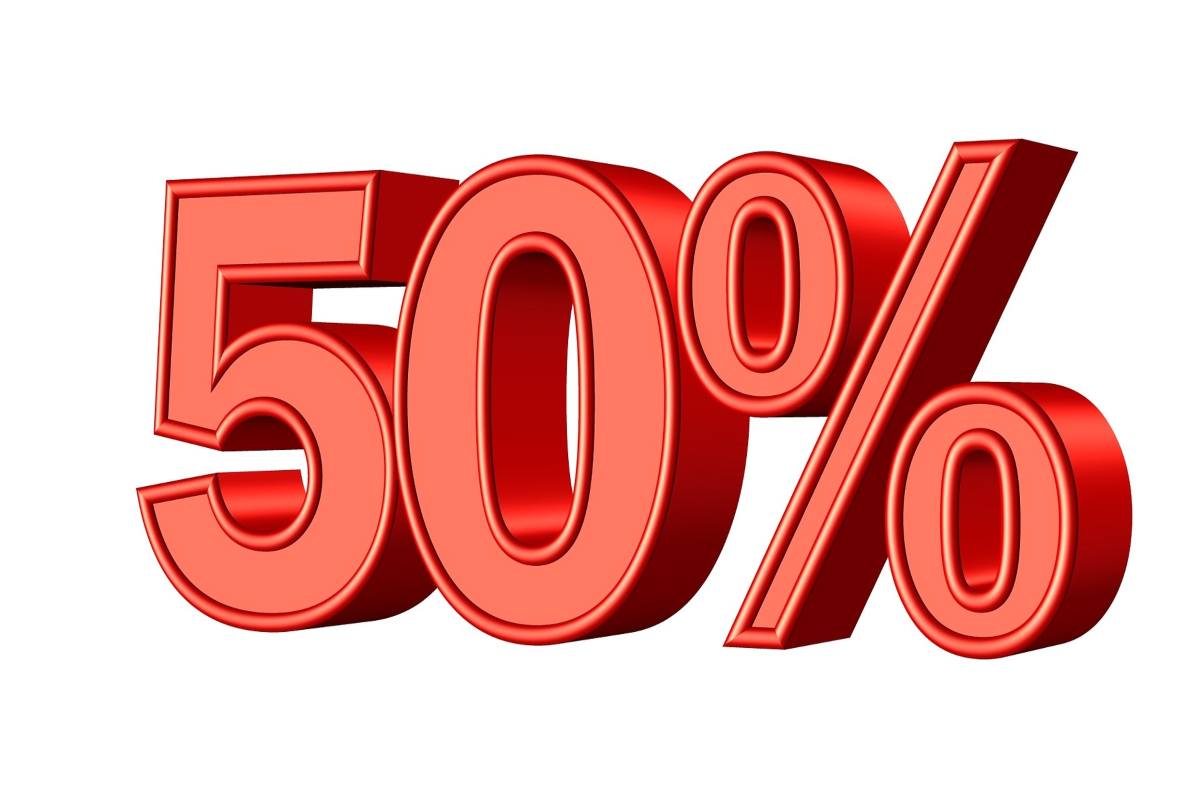 Sconto 50% disegno