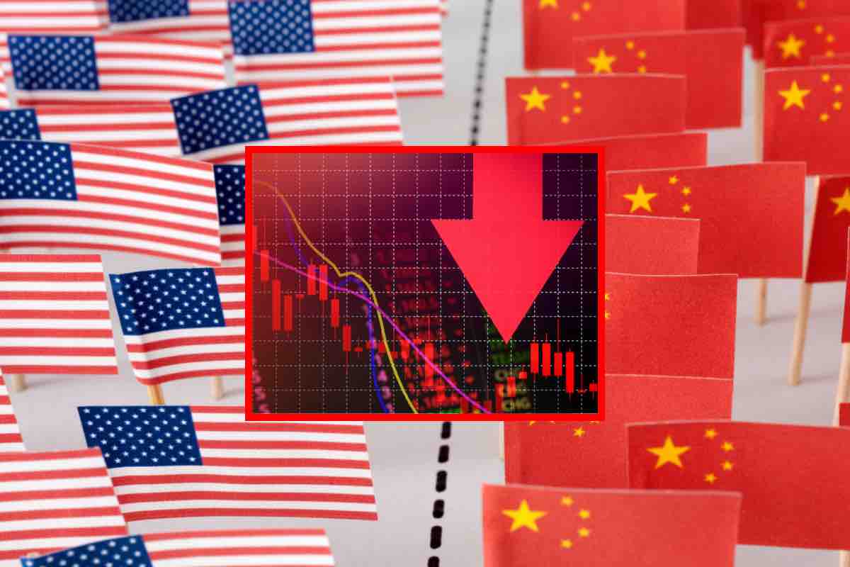 cina e stati uniti e borsa in rosso