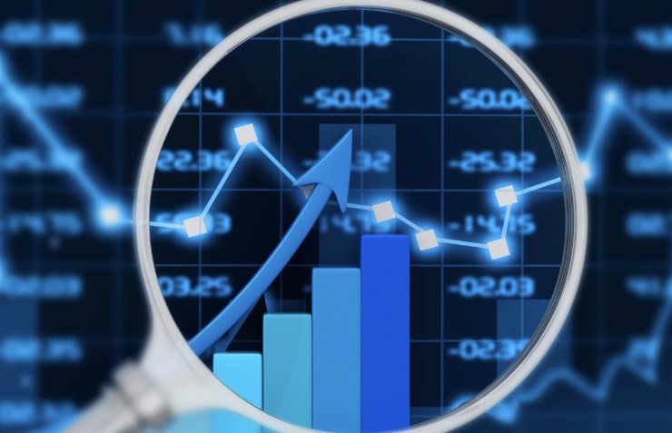 grafico mercato finanziario che mostra un rialzo