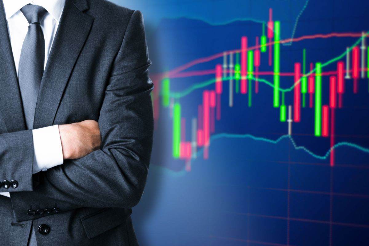 trade focus e sfondo con tecnica della doppia prova livello pro su grafico trend