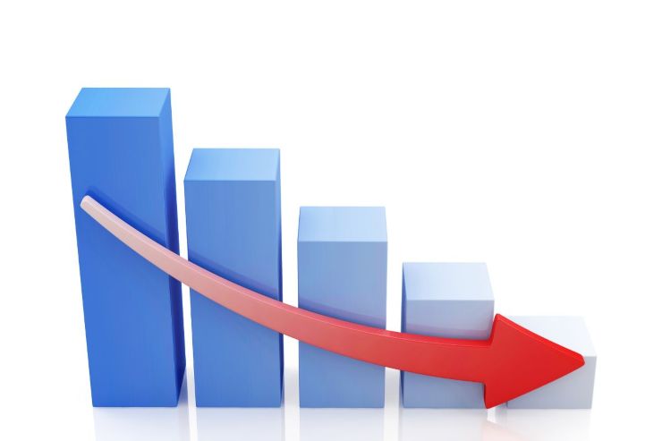 grafico in calo pensione